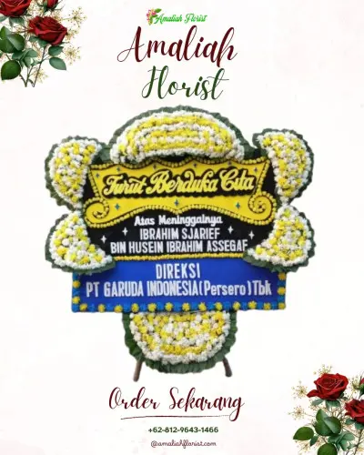 Papan Bunga Duka di Prajeksari